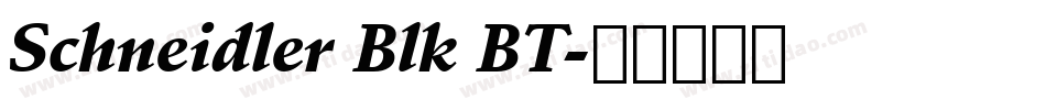 Schneidler Blk BT字体转换
